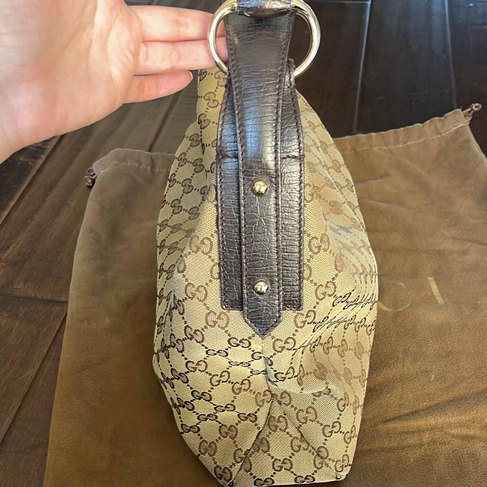 Gucci Monogram Horsebit Boho Bag - Picture 6 of 14